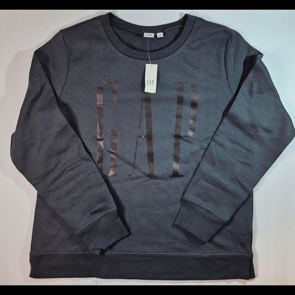 Gap Women's Grey and Black Sweatshirt size m